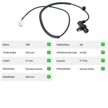 ABS-sensor Toyota Echo 1.5 (P1) Van 1999-08 tot 2005-08 - AB, Verzenden, Nieuw, Toyota