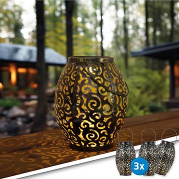 3x Solar LED tafellamp Agadir op zonne-energie met handvat, Verzenden, Minder dan 50 watt, Nieuw, Led