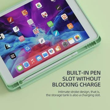 Hoes met Pennensleuf & Stand voor iPad 5 t/m 11e Gen, Air, P, Computers en Software, Apple iPads, Verzenden, Nieuw
