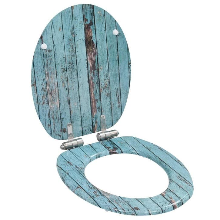 WC Bril Soft-Close | Oud Hout MDF | Laatste Stuk!, Doe-het-zelf en Verbouw, Sanitair, Zo goed als nieuw, Chroom, Toilet, Ophalen of Verzenden