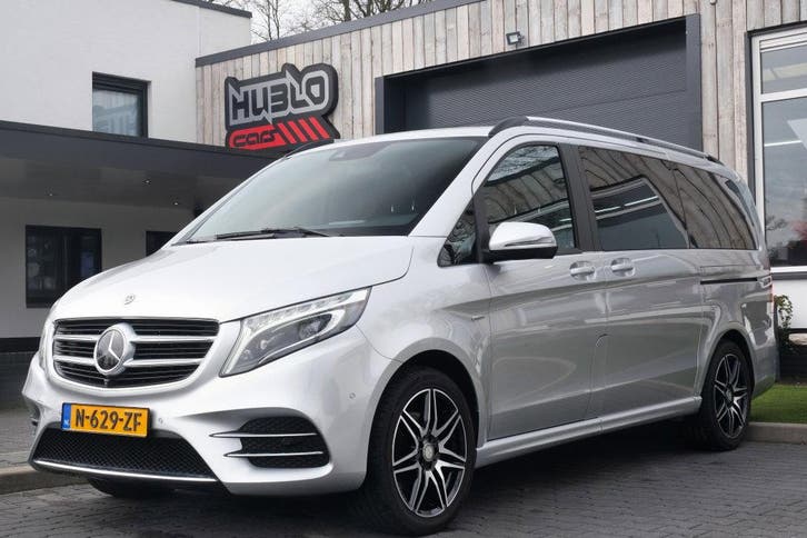 Mercedes-Benz V-Klasse 250d 4-M Lang Excl. 7Pers. Pano, Lede, Auto's, Bestelauto's, Dealer onderhouden, Lease, Zwart, Automaat