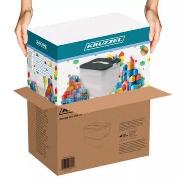 Kruzzel opbergbox 2 lagen 15 liter – transparante modulai., Ophalen of Verzenden, Nieuw