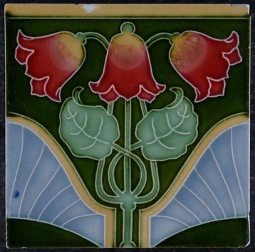 Jugendstil Tegel - Tonindustrie Offstein - Art Nouveau -