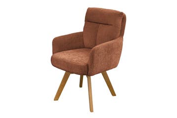 Draaistoel BIG GEORGE met armleuningen van roestbruine, Huis en Inrichting, Stoelen, Ophalen of Verzenden, Nieuw