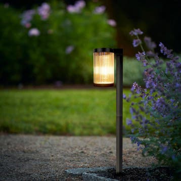 Set van 6 Aurora LED Solar Tuinlamp Zwart Tuinverlichting, Verzenden, Nieuw