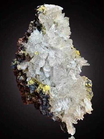 Emimorfiet top met mimetiet Mineralencollectie - Hoogte: 10