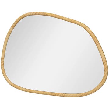 TRUUSK Wandspiegel 80x60cm - Asymmetrisch Design - Houten Fr, Verzenden, Nieuw