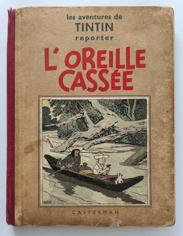 Tintin - Loreille cassée (A2) - C - N&B - EO - 1 Album -, Boeken, Nieuw