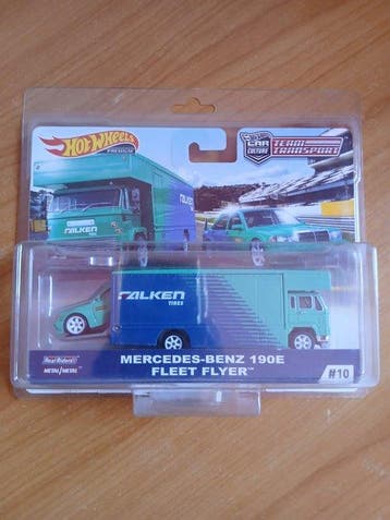 Hot Wheels 1:64 - Modelauto (2) - Mercedes-Benz 190E Fleet, Nieuw