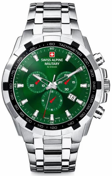 Swiss Alpine Military 7043.9134 heren horloge 46 mm, Overige merken, Staal, Verzenden, Polshorloge