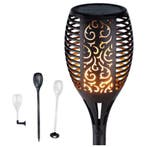 Voordeelset Solar LED lamp Fakkel met vlameffect 4 stuks, Tuin en Terras, Kunststof, Verzenden, Minder dan 50 watt, Overige typen