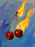 Antonio Valenzuela - Cherries in the blue sky