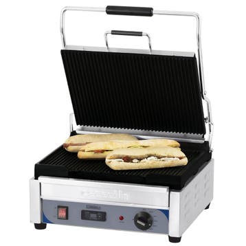 Paninigrill RVS Premium Grand | 2.4kW | Geribbelde plaat |, Verzenden, Nieuw in verpakking