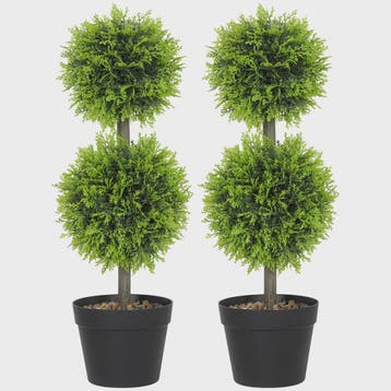 Set van 2 Kunstplanten Bal Topiary 60 cm - Decoratieve Kunst, Verzenden, Nieuw