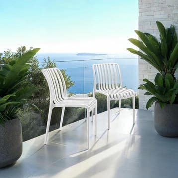 Tuinstoelen Alcudia, weerbestendig, stapelbaar, Verzenden, Nieuw