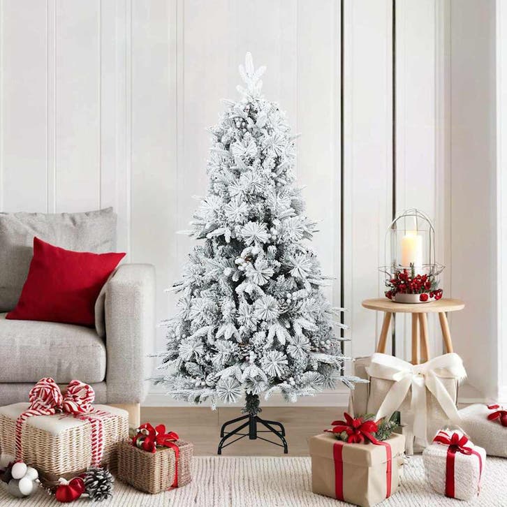 vidaXL Kunst Kerstboom met Geveerde Takken, Sneeuw Bedekt, Diversen, Kerst, Nieuw, Verzenden