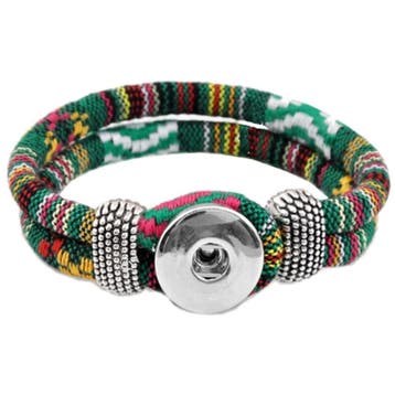 Fako Bijoux - Armband Voor Click Buttons - Inka - Groen, Verzenden, Nieuw