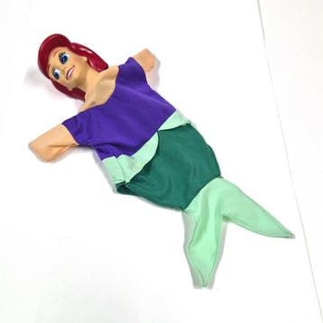 Vintage Disney handpop Ariel (De Kleine Zeemeermin),, Verzenden, Gebruikt