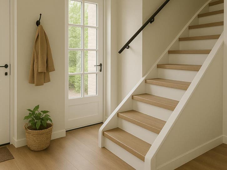 LEEGVERKOOP - Natuurlijk eiken PVC-traprenovatie v.a. 475,-, Huis en Inrichting, Stoffering | Vloerbedekking, Wit, Crème, Beige