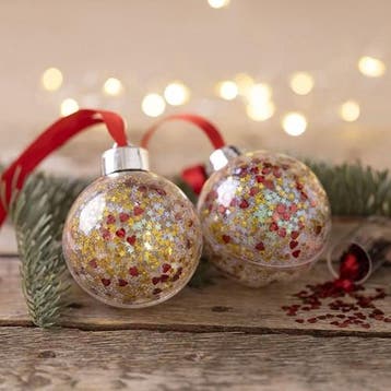 DIYkit Pakket Hobbyset Mini Hobbyset Kerstbal met pailletten, Ophalen of Verzenden, Nieuw