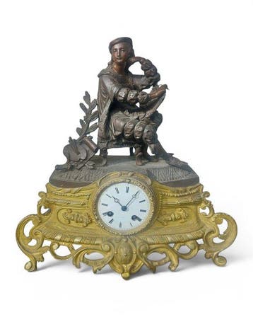 Figurale pendule - Brons, Zinklegering, Messing - 1900-1910, Antiek en Kunst
