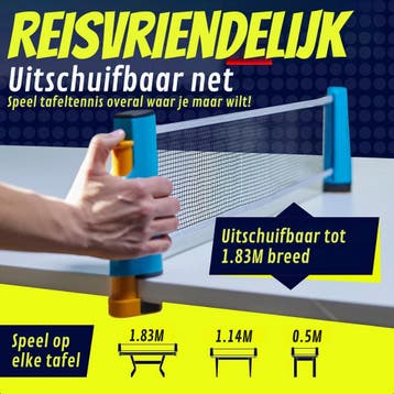 Tafeltennis Set - 2 Tafeltennisbatjes - 4 Pingpongballen - 1, Sport en Fitness, Tafeltennis, Ophalen of Verzenden, Zo goed als nieuw