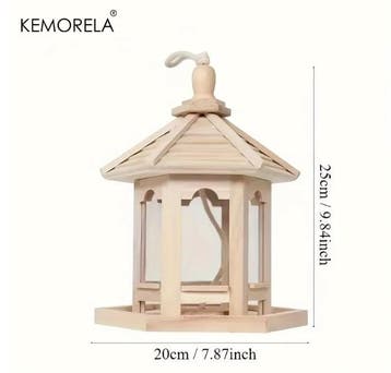 Hangend Houten Vogelhuis met Voeder en Water voor Tuin