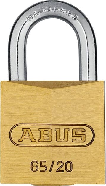 Abus hangslot 65/20 messing, Verzenden, Nieuw
