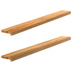 vidaXL Vensterbanken 2 st 140x15x2 cm massief eikenhout, Doe-het-zelf en Verbouw, Kozijnen en Schuifpuien, Verzenden, Nieuw
