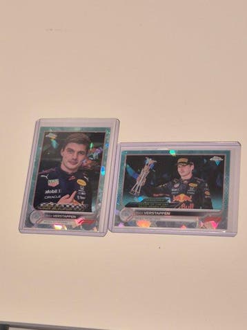 2021 Topps Max Verstappen Aqua /99 Serialized card, Foil,, Nieuw