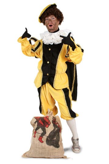 Luxe Piet Kostuum Geel XL-XXL + Gratis Pietenschmink Pak Pie, Kleding | Heren, Kerstmis of Sinterklaas, Ophalen of Verzenden, Kleding