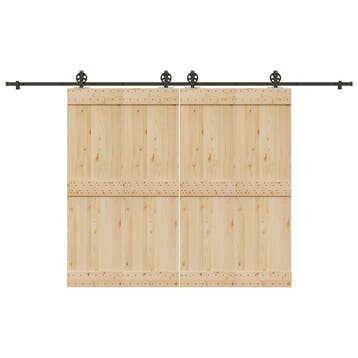 vidaXL Doos met onderdelen voor schuifdeur 366 cm staal, Verzenden, Nieuw