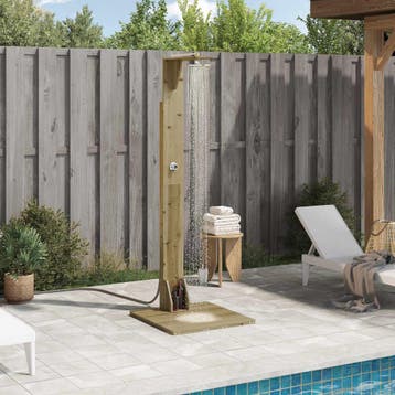 vidaXL Buitendouche 214,5 cm Naturel, Verzenden, Nieuw
