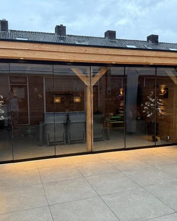Glazen schuifwanden rechtstreeks uit eigen fabriek, Nieuw, Serre