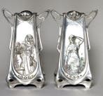 Vaas (2) - Zink versilbert - Art Nouveau