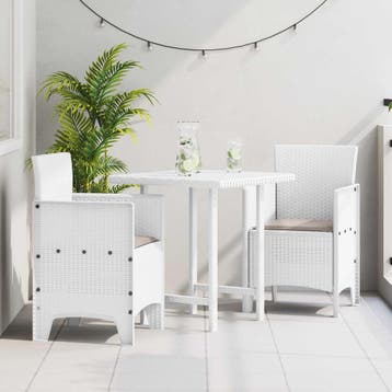vidaXL Tuinstoel 2 st Wit Polypropyleen, Tuin en Terras, Verzenden, Nieuw