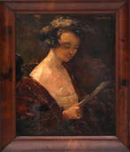 Simon Maris (1875-1935), Portret van een jonge lezende vrouw, Antiek en Kunst, Kunst | Schilderijen | Klassiek