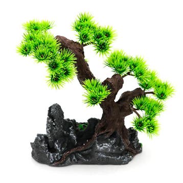 Bonsaiboom op rots lichtgroen OS-119 - aquarium decoratie, Ophalen of Verzenden, Nieuw