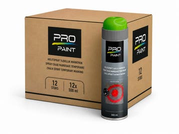 Pro paint krijtspray tijdelijke markering 12 stuks, 500 ml,, Verzenden, Nieuw