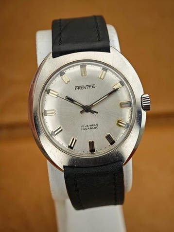 Provita - 17 Jewels Incabloc – Cushion Case – Hand-Winding –, Nieuw