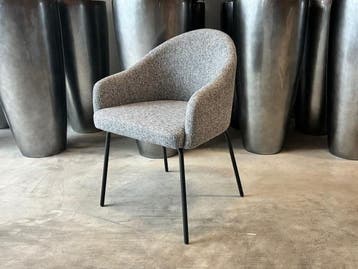 Veiling - Eetkamerstoel Bo (set van 6) Linnenstof - Donker G, Nieuw