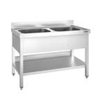 GGM Gastro | RVS spoeltafel PREMIUM - 1200x700mm - met |, Verzenden, Nieuw in verpakking, RVS Meubilair