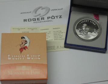 Frankreich 10 Euro zilver 2009 Lucky Luke Pp zilver, Verzenden