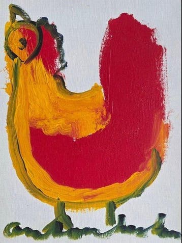 Anton Heyboer (1924-2005) - Kip, Antiek en Kunst, Kunst | Schilderijen | Modern