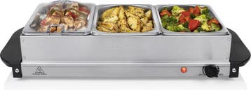 Tristar BP-6283 - Buffetwarmer 200W - Chafing dish - 3 x 1,4, Ophalen of Verzenden, Zo goed als nieuw