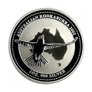 Kookaburra 1 oz 2002 (91.604 oplage), Verzenden, Losse munt, Zilver