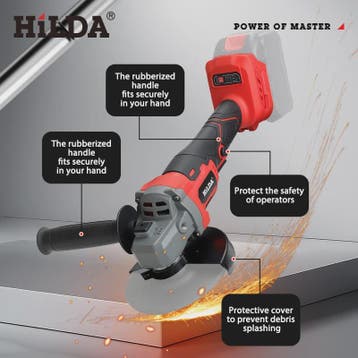 HILDA 125mm Accu Haakse Slijper - Krachtig en Snoerloos Poli, Verzenden, Nieuw
