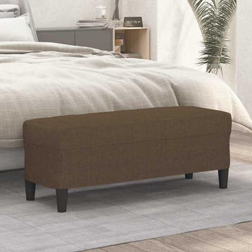 vidaXL Bankje 100x35x41 cm stof bruin, Huis en Inrichting, Verzenden, Nieuw, Stof