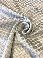 Prachtig jacquardfluweel met een regelmatig geometrisch