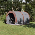 vidaXL Fietstent met dak Grijs en Oranje 256 x 222 x 182 cm, Verzenden, Nieuw, Tot en met 2